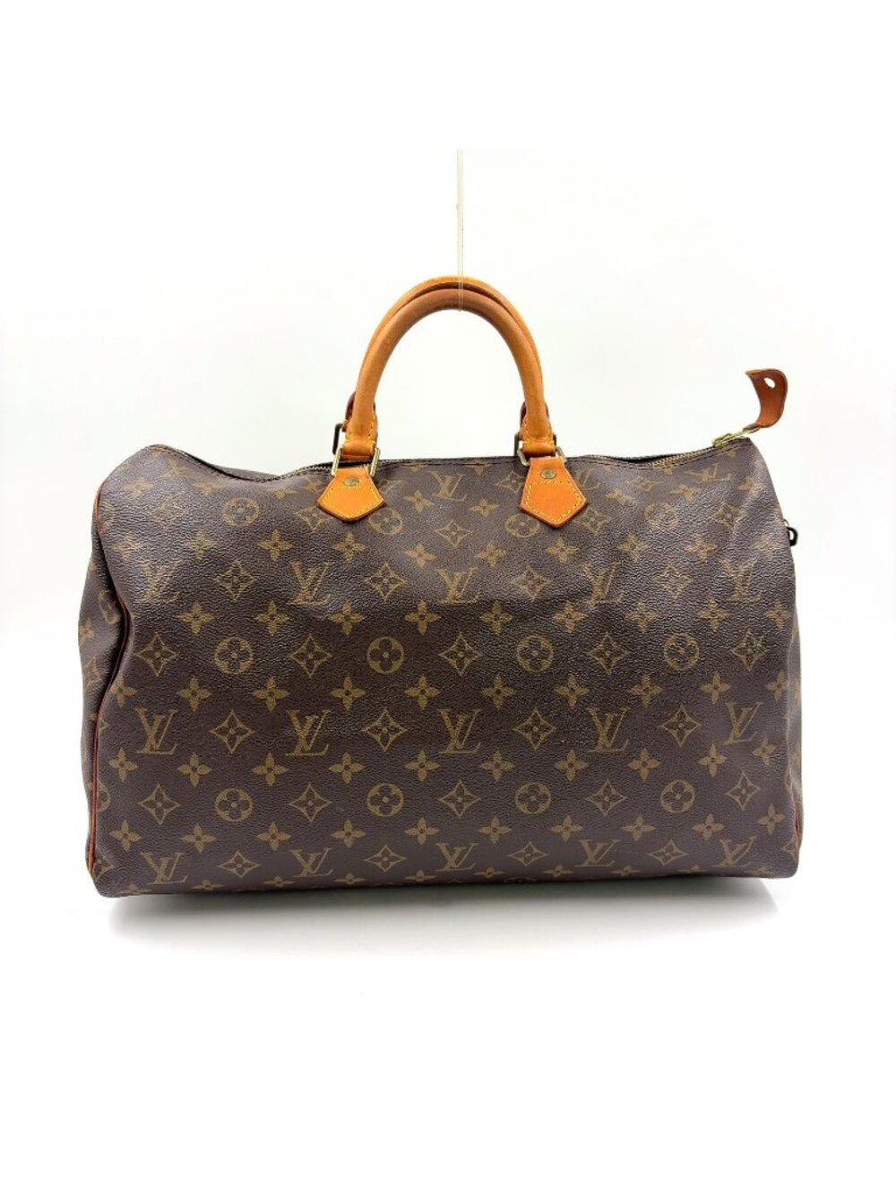Louis Vuitton Speedy 40 Monogram Leather Brown Light Handbag Gold